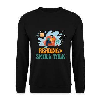 Lire des dictons pour les introvertis - Sweat-shirt Unisexe - noir - Devant - Alina (178cm) & Michal (187cm)