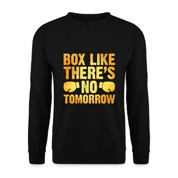 Box Like There’s No Tomorrow Boxer Sports Athlete - Sweat-shirt Unisexe - noir - Devant - Alina (178cm) & Michal (187cm)