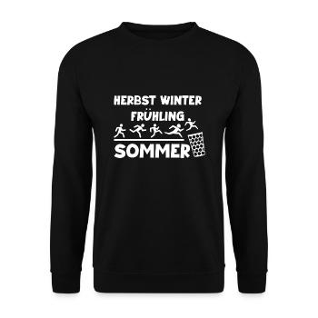 Schorle Pfälzer Dubbeglas Geschenk - Unisex Pullover - Schwarz - Vorne - Alina (178cm) & Michal (187cm)