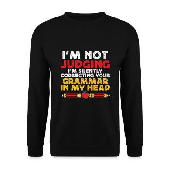 Foreign Language Teacher School Languages Teachers - Unisex Sweatshirt - black - Front - Alina (178cm) & Michal (187cm)