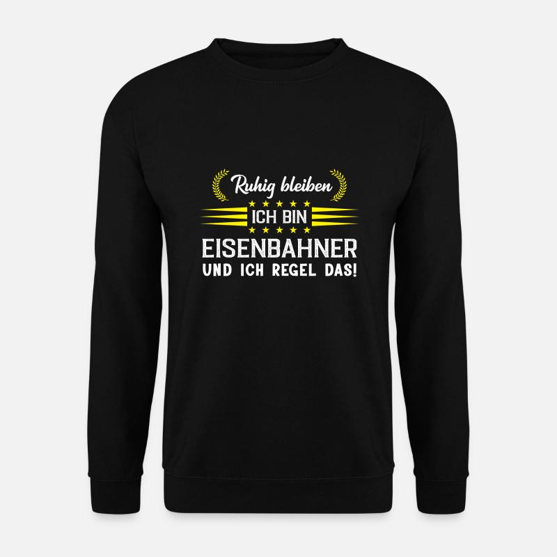Eisenbahner Eisenbahn Geschenk - Unisex Pullover - Schwarz
