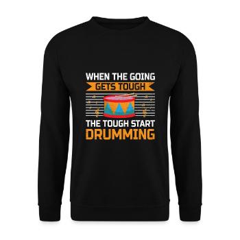 Drum Corps Marching Band Drum Corp Music Percussio - Unisex Pullover - Schwarz - Vorne - Alina (178cm) & Michal (187cm)