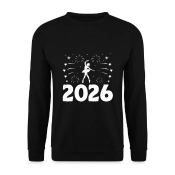New Year Theme For Dancing Dancer Choreography - Unisex Sweatshirt - black - Front - Alina (178cm) & Michal (187cm)