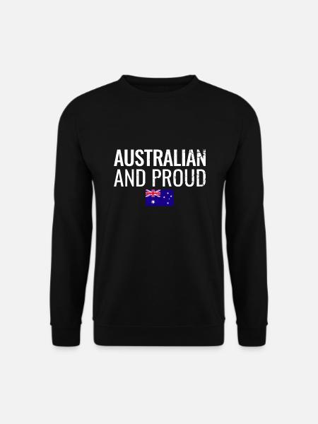 Australian And Proud Australian Flag - Unisex Sweatshirt - black