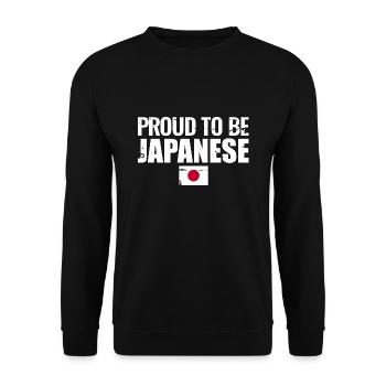 Proud To Be Japanese Japan Japanisch Japaner - Unisex Sweatshirt - black - Front - Alina (178cm) & Michal (187cm)