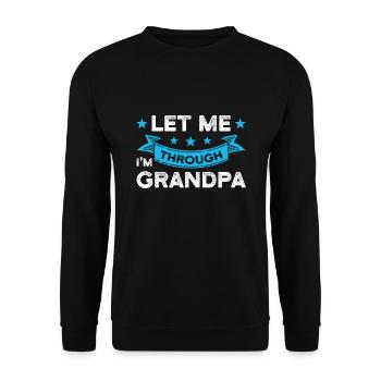 Großvater Großvater Großvater Geschenk - Unisex Pullover - Schwarz - Vorne - Alina (178cm) & Michal (187cm)