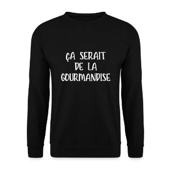 ça serait de la gourmandise - Sweat-shirt Unisexe - noir - Devant - Alina (178cm) & Michal (187cm)