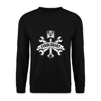 Fixologist Car Lover Auto Mechanic Vehicle Technic - Unisex Sweatshirt - black - Front - Alina (178cm) & Michal (187cm)