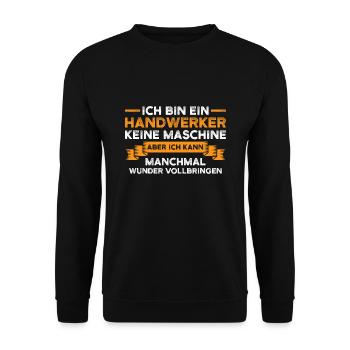 Handwerker Beruf Heimwerker Geschenk - Unisex Pullover - Schwarz - Vorne - Alina (178cm) & Michal (187cm)