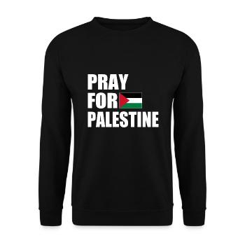 Pray for palestine - Sweat-shirt Unisexe - noir - Devant - Alina (178cm) & Michal (187cm)