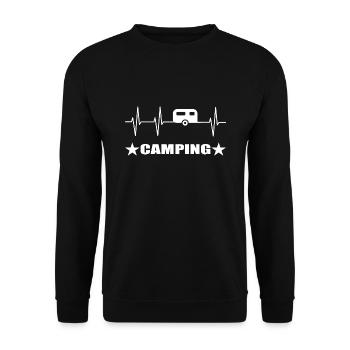 Camping - Unisex Pullover - Schwarz - Vorne - Alina (178cm) & Michal (187cm)