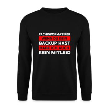 Fachinformatiker Beruf Informatiker Geschenk - Unisex Pullover - Schwarz - Vorne - Alina (178cm) & Michal (187cm)