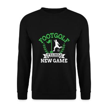 Footgolf Player Foot Golf Playing Footgolfers Foot - Unisex Sweatshirt - black - Front - Alina (178cm) & Michal (187cm)