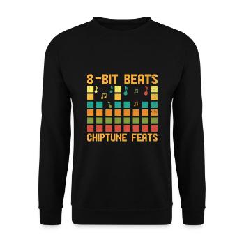 Chiptune Music Lover Groove to the Bleeps and Bloo - Unisex Sweatshirt - black - Front - Alina (178cm) & Michal (187cm)
