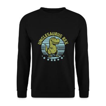 Unclesaurus Rex Dinosaurier Onkel Familie Onkel Nichte - Unisex Pullover - Schwarz - Vorne - Alina (178cm) & Michal (187cm)