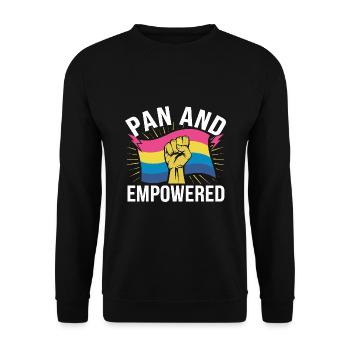 Pan et Empowered LGBTQIA Pride Month Pansexuality - Sweat-shirt Unisexe - noir - Devant - Alina (178cm) & Michal (187cm)