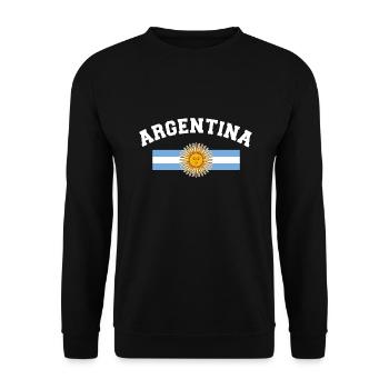 Argentina - Unisex Sweatshirt - black - Front - Alina (178cm) & Michal (187cm)