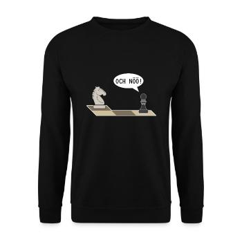 Och Nöö Lustiges Schach Spieler Schach - Unisex Pullover - Schwarz - Vorne - Alina (178cm) & Michal (187cm)