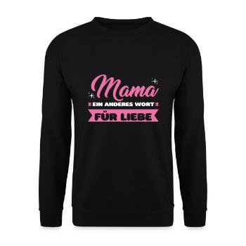 Mutter Familie Mütter Geschenk - Unisex Pullover - Schwarz - Vorne - Alina (178cm) & Michal (187cm)