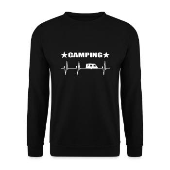 Camping - Unisex Pullover - Schwarz - Vorne - Alina (178cm) & Michal (187cm)