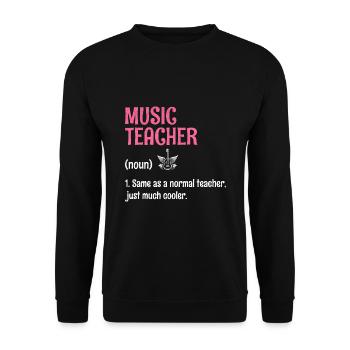 Professeur de musique identique à un professeur normal, juste beaucoup C - Sweat-shirt Unisexe - noir - Devant - Alina (178cm) & Michal (187cm)