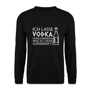 Vodka Alkohol Wodka Geschenk - Unisex Pullover - Schwarz - Vorne - Alina (178cm) & Michal (187cm)