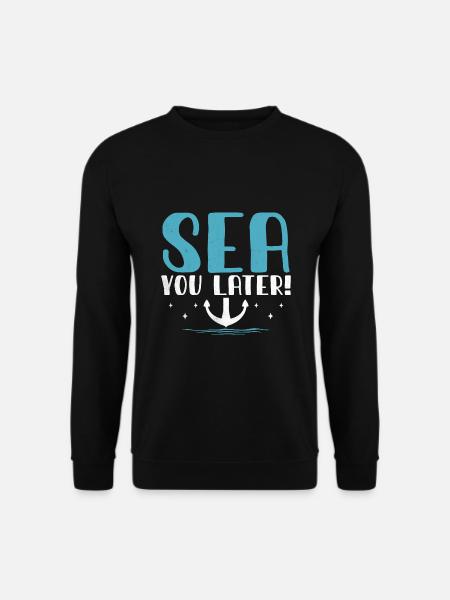 Meer Sie später Paddelboot - Unisex Pullover - Schwarz