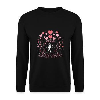 Valentine Theme Dancing For Dancing Dancer - Unisex Sweatshirt - black - Front - Alina (178cm) & Michal (187cm)