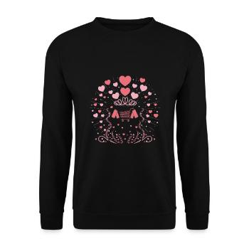 Valentinstag Gutschein Couponer Shopper Geld sparen - Unisex Pullover - Schwarz - Vorne - Alina (178cm) & Michal (187cm)