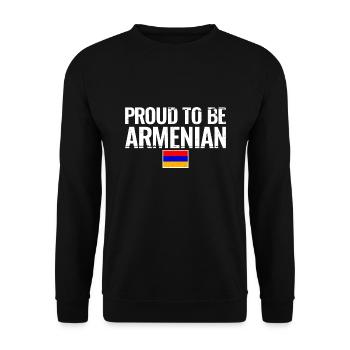 Proud To Be Armenian Armenia Armenian Flag - Unisex Sweatshirt - black - Front - Alina (178cm) & Michal (187cm)