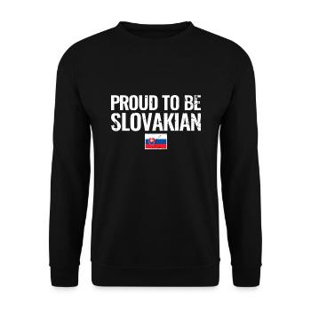Proud To Be Slovakian Slovakia Slovak Slovak - Unisex Sweatshirt - black - Front - Alina (178cm) & Michal (187cm)