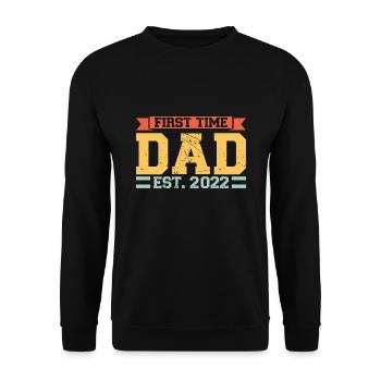 father Papa Dad daddy Geschenk - Unisex Pullover - Schwarz - Vorne - Alina (178cm) & Michal (187cm)