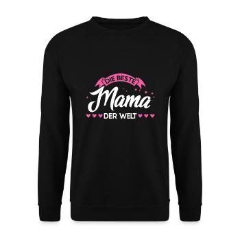 Mutter Familie Mütter Geschenk - Unisex Pullover - Schwarz - Vorne - Alina (178cm) & Michal (187cm)