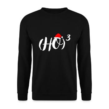 Ho Ho Ho Mütze Nerd Mathe Physik lustig Geek - Unisex Pullover - Schwarz - Vorne - Alina (178cm) & Michal (187cm)