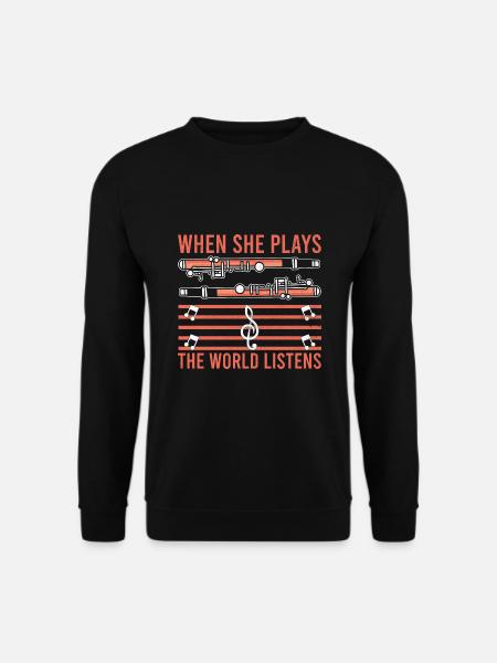 Oboist Oboe Basoonist Marching Band Instrumen - Unisex Pullover - Schwarz