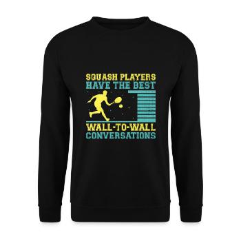 Squash Player Squash Tennis Player Raquetball Spor - Unisex Sweatshirt - black - Front - Alina (178cm) & Michal (187cm)