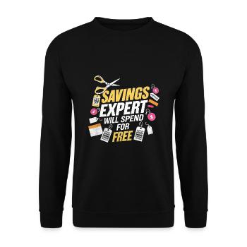 Sparexperte wird kostenlos im Couponer-Shop ausgeben - Unisex Pullover - Schwarz - Vorne - Alina (178cm) & Michal (187cm)