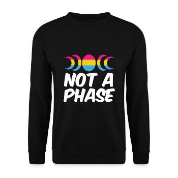 Not A Phase Gay Bisexual Pride Rainbow Lgbtq Diver - Unisex Pullover - Schwarz - Vorne - Alina (178cm) & Michal (187cm)