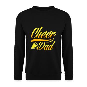 Cheer Dad Cheerleading Cheerleader Cheerdance Gymn - Unisex Pullover - Schwarz - Vorne - Alina (178cm) & Michal (187cm)