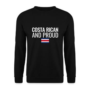 Costa Rican And Proud Costa Rica Flag - Unisex Sweatshirt - black - Front - Alina (178cm) & Michal (187cm)