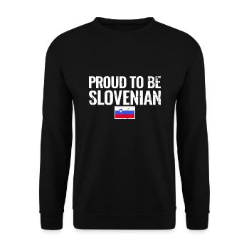 Slovénie Drapeau slovène Drapeau slovène Slovène - Sweat-shirt Unisexe - noir - Devant - Alina (178cm) & Michal (187cm)