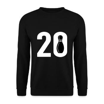 20 Bowling Bowler 20 - Sweat-shirt Unisexe - noir - Devant - Alina (178cm) & Michal (187cm)