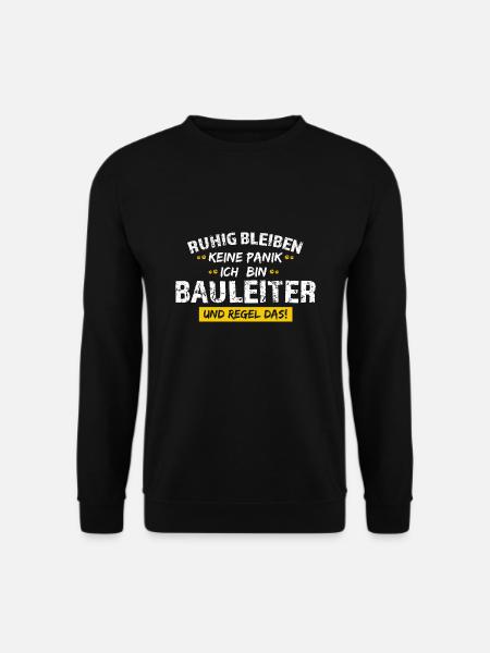 Baustelle Bauleiter Bau Geschenk - Unisex Pullover - Schwarz