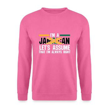 Jamaika Jamaikanische Flagge Jamaikanisches Gesche - Unisex Pullover - Pink - Vorne