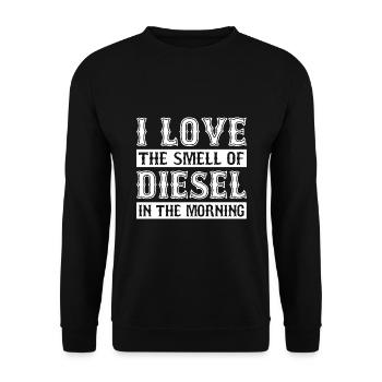 I Love The Smell Of Diesel In The Morning Car Love - Unisex Sweatshirt - black - Front - Alina (178cm) & Michal (187cm)