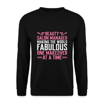 SPA Manager Job Wellness Funny SPA Management Sayi - Unisex Sweatshirt - black - Front - Alina (178cm) & Michal (187cm)