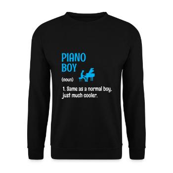 Piano Boy Wie Ein Normaler Junge, Nur viel Cooler Pi - Unisex Pullover - Schwarz - Vorne - Alina (178cm) & Michal (187cm)