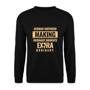 German Shepherds Making Ordinary Moments Extra Ord - Unisex Sweatshirt - black - Front - Alina (178cm) & Michal (187cm)