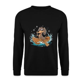 Un pédalo teckel - Sweat-shirt Unisexe - noir - Devant - Alina (178cm) & Michal (187cm)