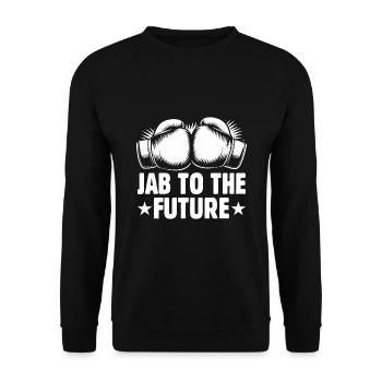 Jab To The Future Boxer Sports Gym de musculation - Sweat-shirt Unisexe - noir - Devant - Alina (178cm) & Michal (187cm)